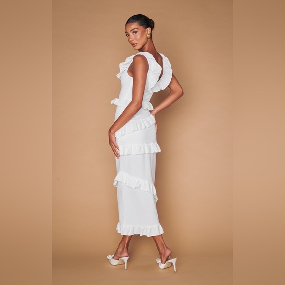 SHOW ME YOUR MUMU Greta Dress In White Stretch - Picture 5 of 6